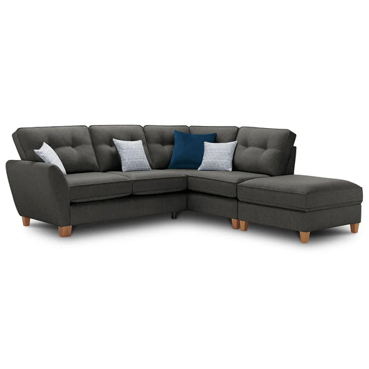 Inca Corner Sofa Left Hand Charcoal Sheffield Discount Furniture