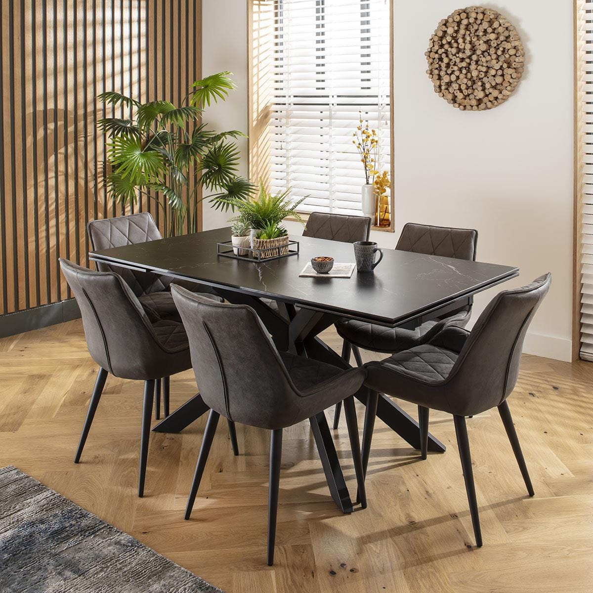 2 Mollie Fabric Dining Chairs Dark Grey Sheffield Discount Furniture
