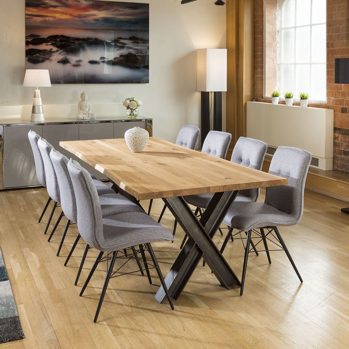 2 Sally Modern Fabric Dining Chairs Grey Dining Room / Dining Chairs Sheffield Discount Furniture