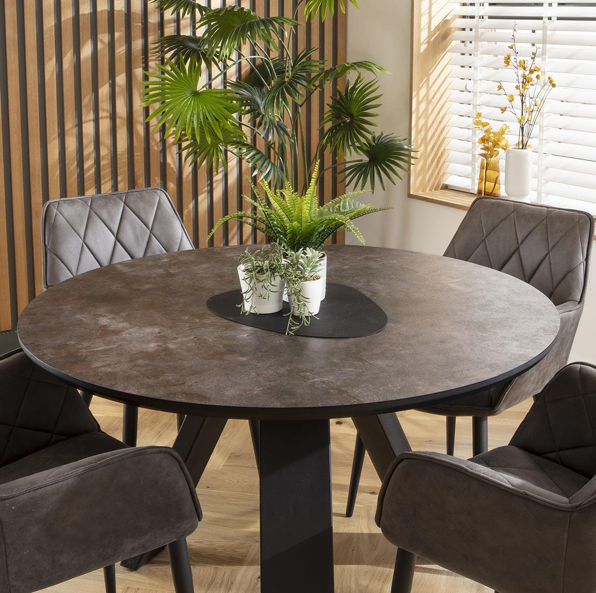 4 Mia Carver Dining Chairs with Arms Dark Grey Sheffield Discount Furniture