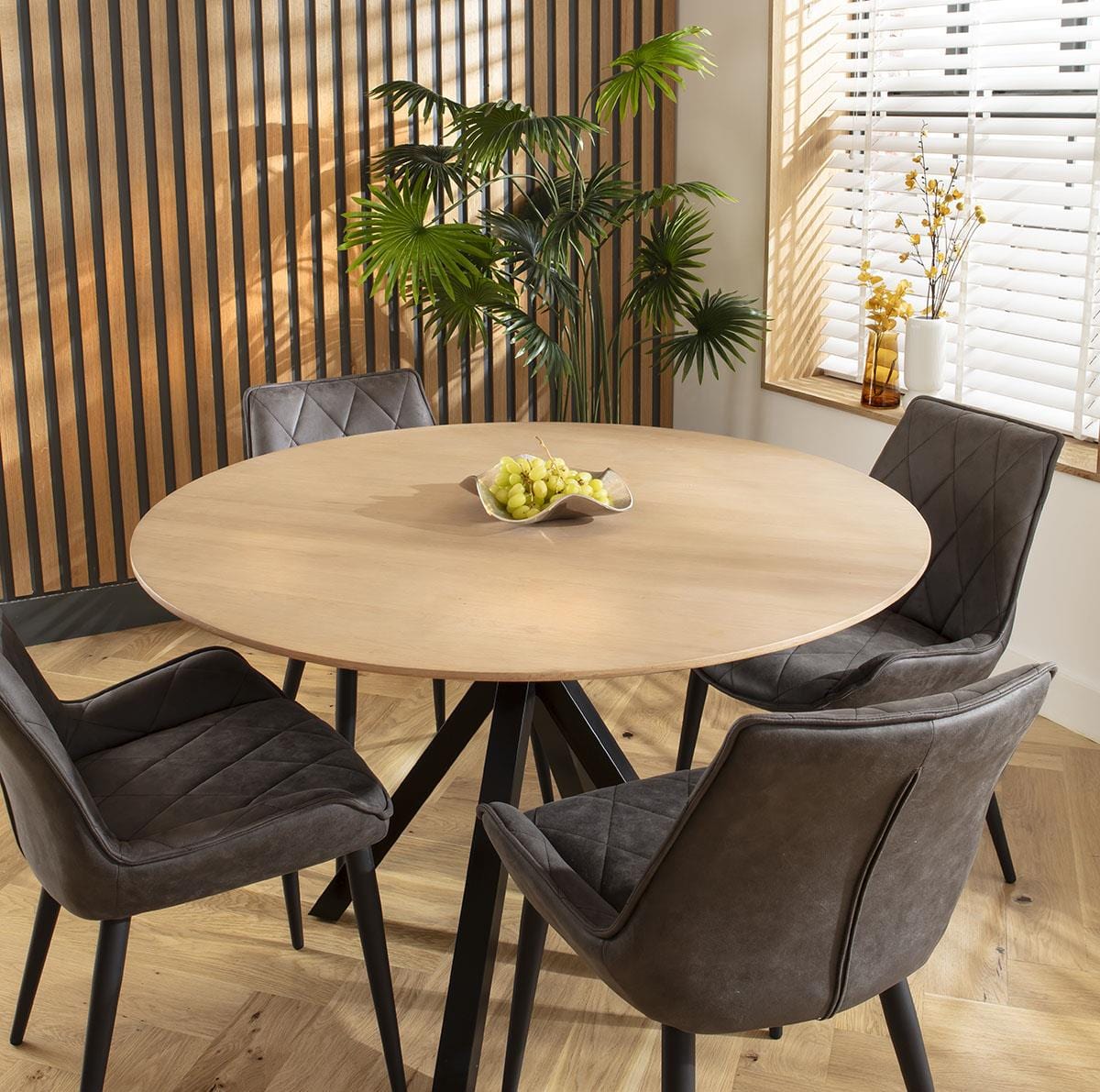 4 Mollie Fabric Dining Chairs Dark Grey Sheffield Discount Furniture