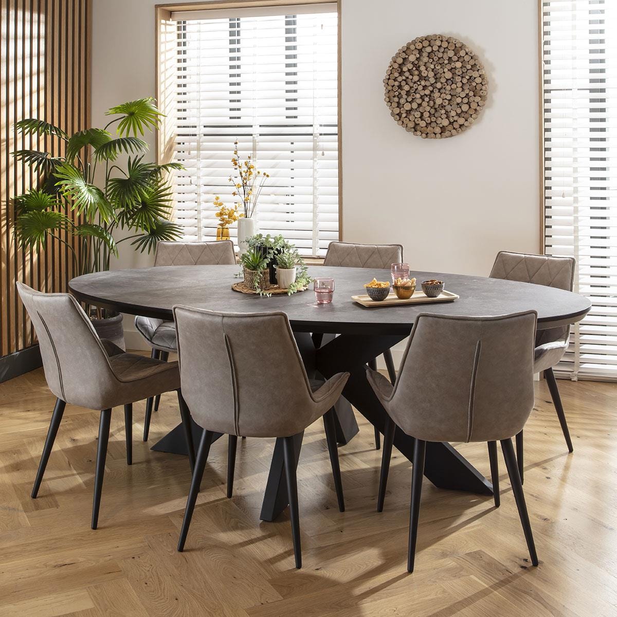 4 Mollie Fabric Dining Chairs Light Grey Sheffield Discount Furniture