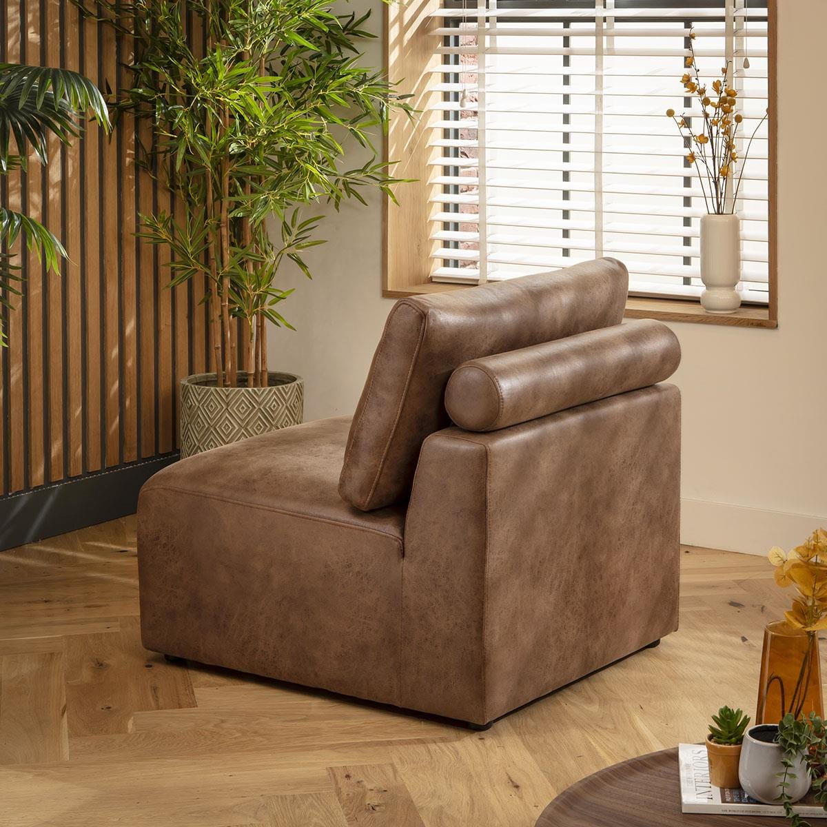 Victoria 6 Seater Corner Sofa Antique Brown 266x266cm 14