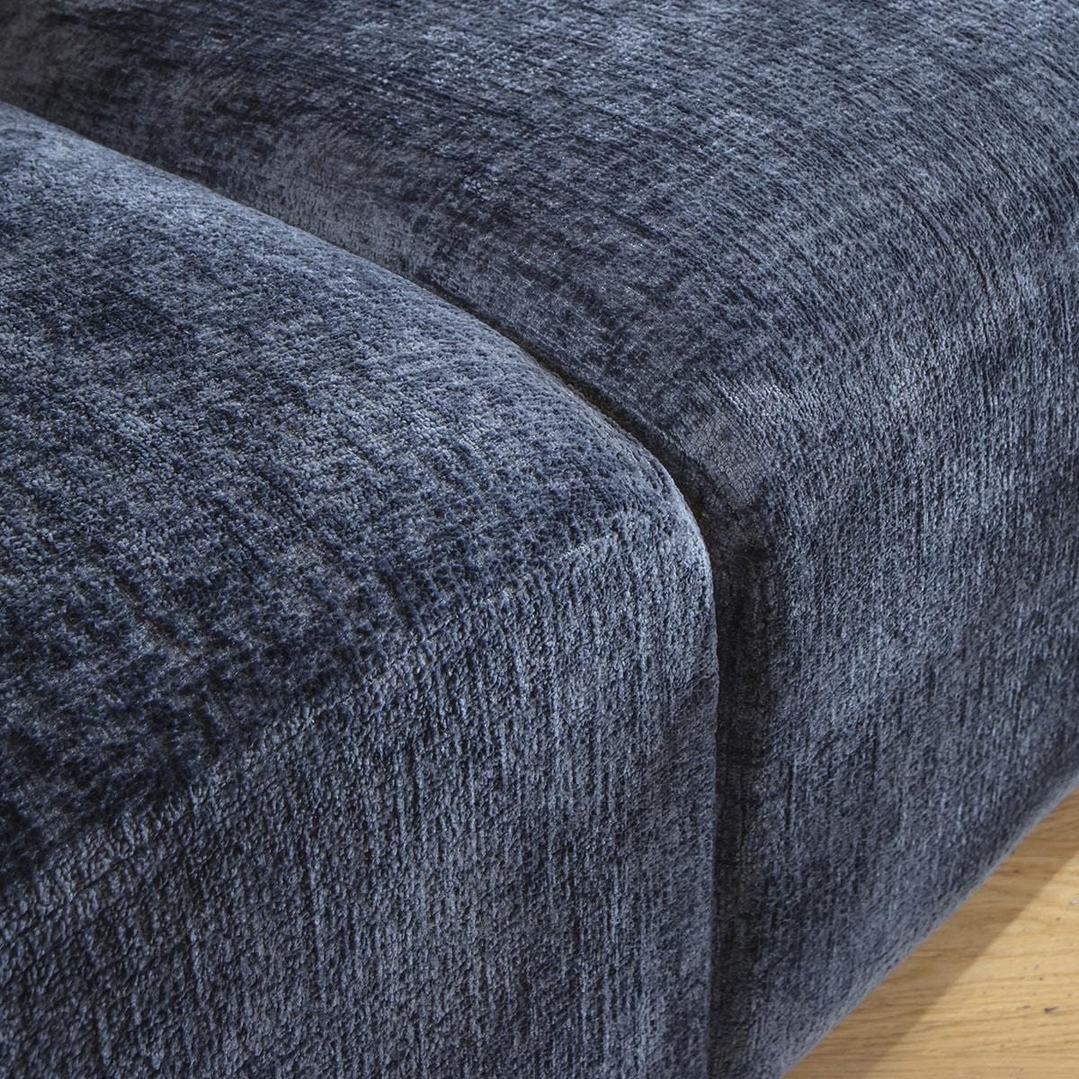 Victoria 6 Seater U-Shape Sofa Blue Chenille 348x256cm 9R