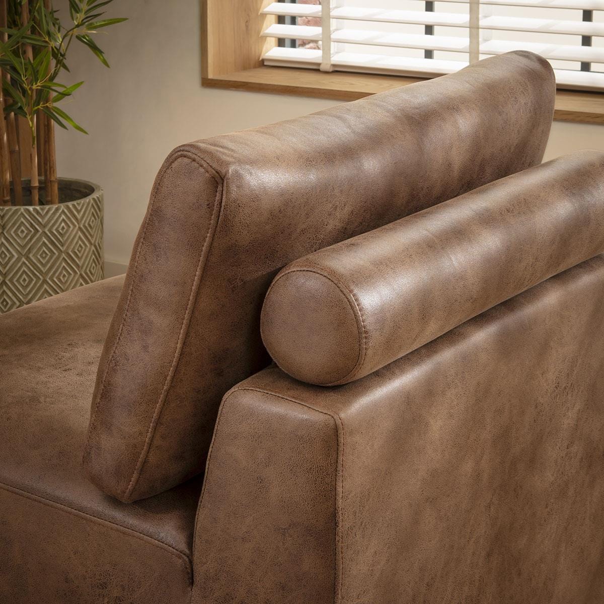 Victoria 6 Seater U-Shape Sofa Antique Brown 348x176cm 6L