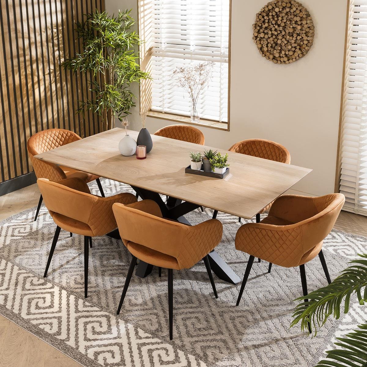 Lucy Velvet Carver Dining Chair with Arms Orange