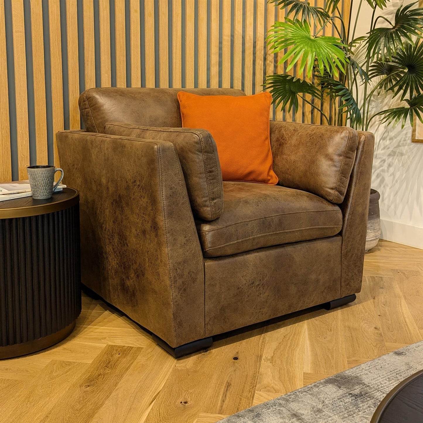 Charlotte Armchair Brown 98x90cm Sheffield Discount Furniture