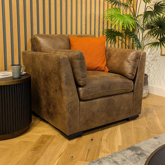 Charlotte Armchair Brown 98x90cm Sheffield Discount Furniture