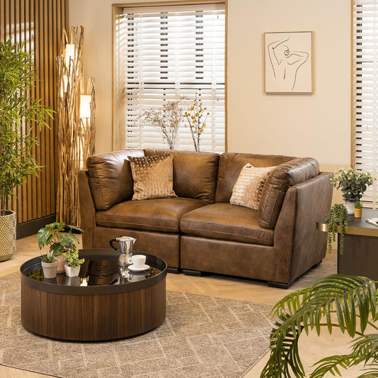 Charlotte Small 2 Seater Sofa Brown 190x95cm 2S Sheffield Discount Furniture