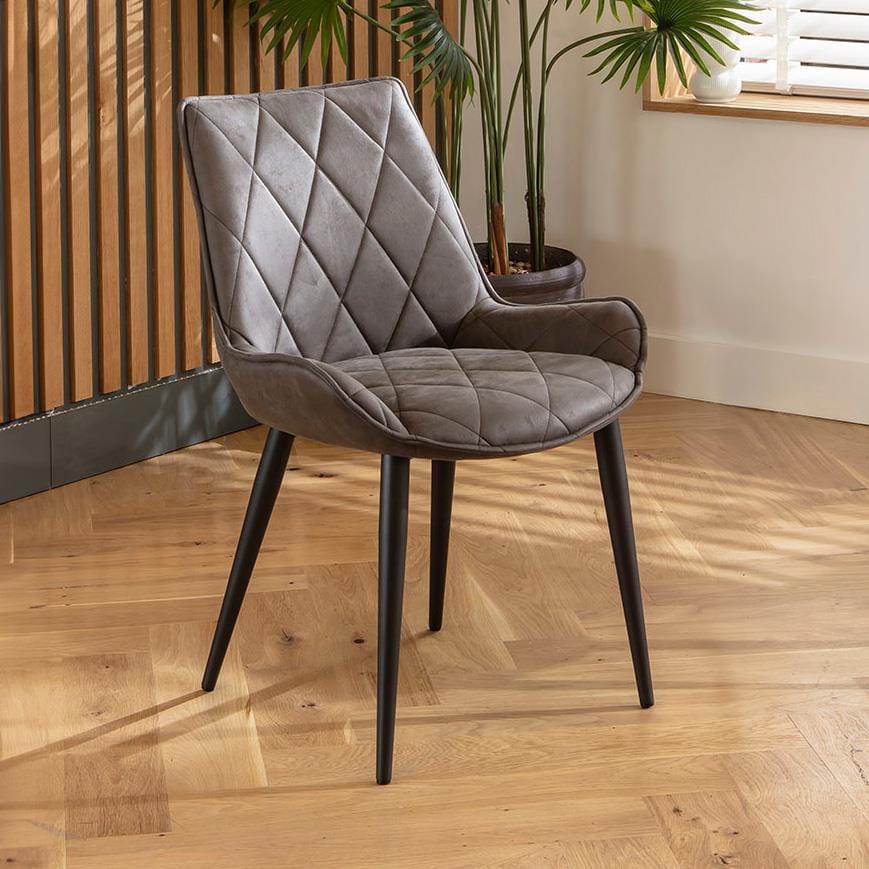 Mollie Fabric Dining Chair Dark Grey Sheffield Discount Furniture