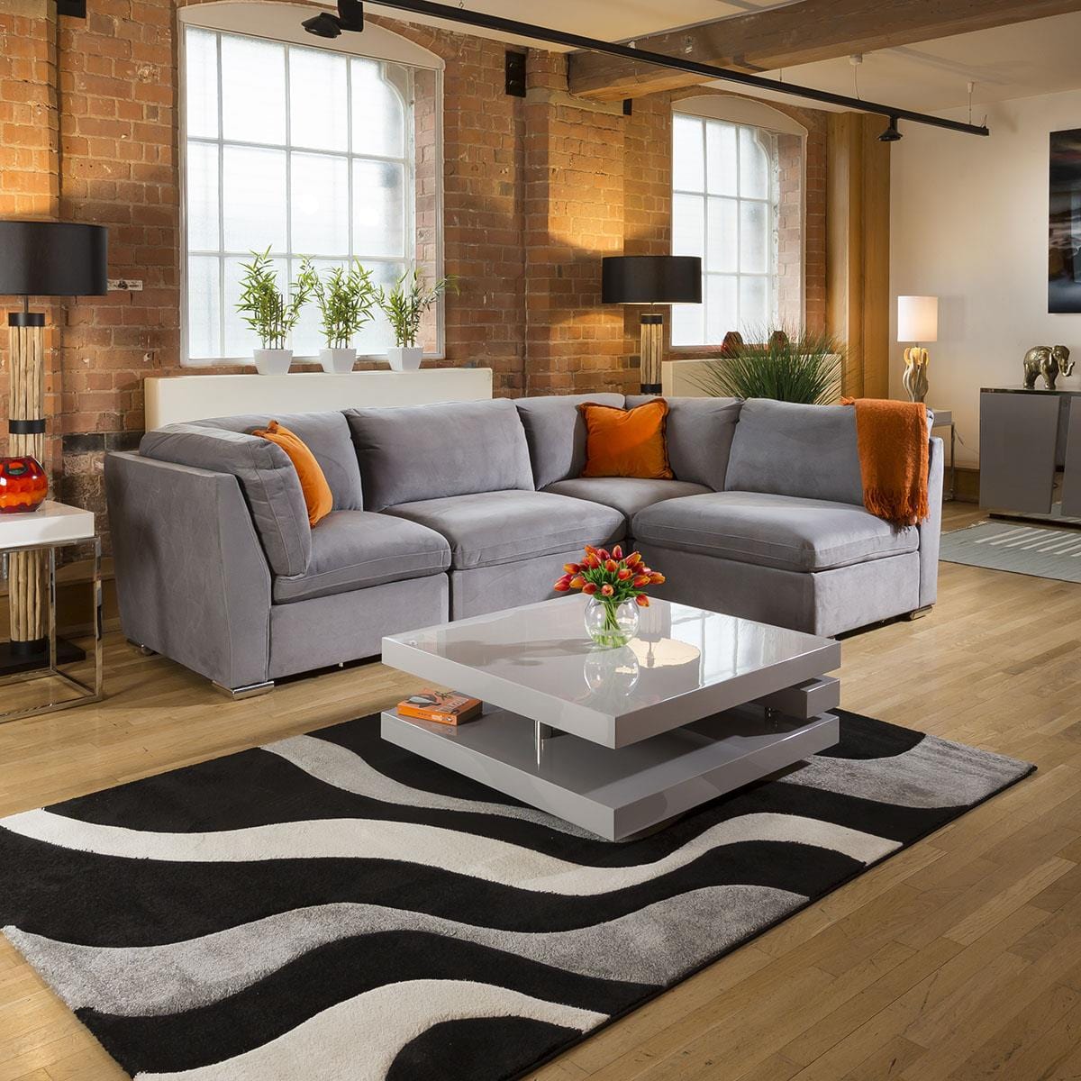 Comfy Charlotte Corner Sofa Medium Grey L Shape 4 Seat 12L Living Room / Sofas / In Stock Sofas Sheffield Discount Furniture