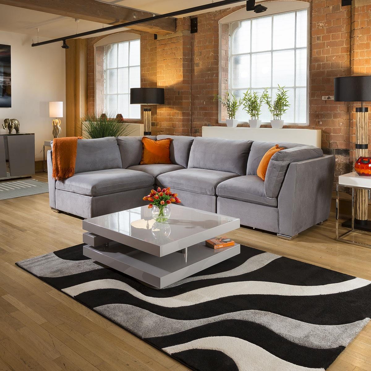 Comfy Charlotte Corner Sofa Medium Grey L Shape 4 Seat 12R Living Room / Sofas / In Stock Sofas Sheffield Discount Furniture