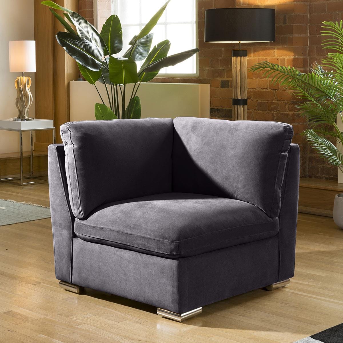 Huge Charlotte 3.8m Corner Sofa Dark Grey L Shape 17 Living Room / Sofas / In Stock Sofas Sheffield Discount Furniture