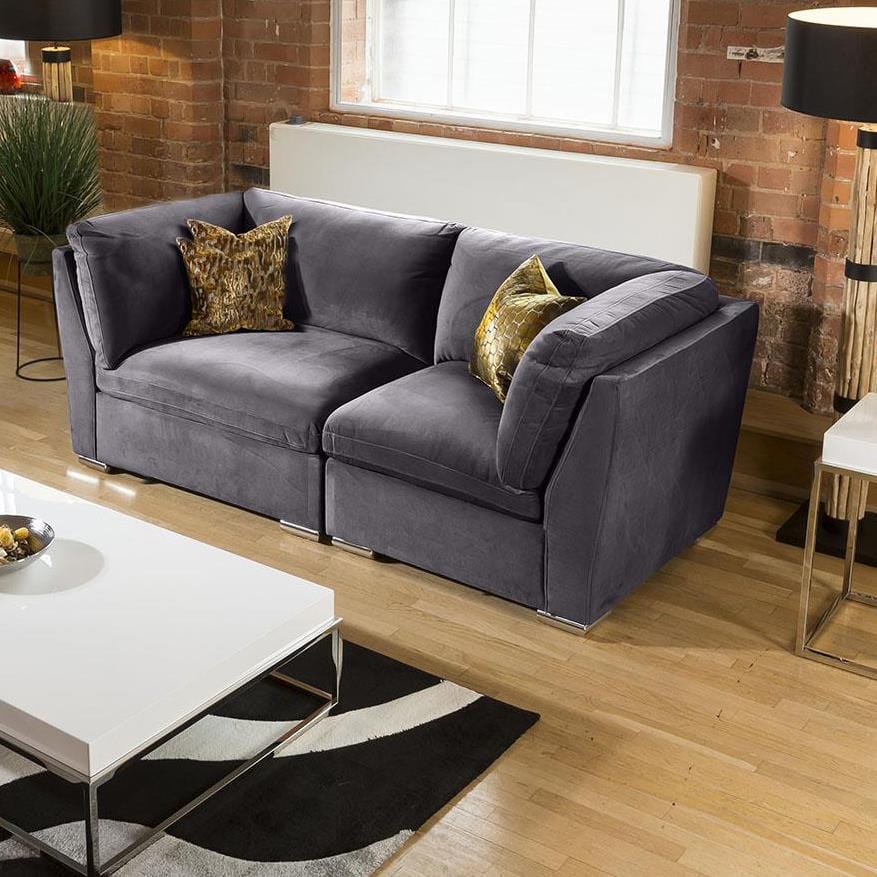 Super Comfy Charlotte Sofa Dark Grey 2 Seater Settee Living Room / Sofas / In Stock Sofas Sheffield Discount Furniture
