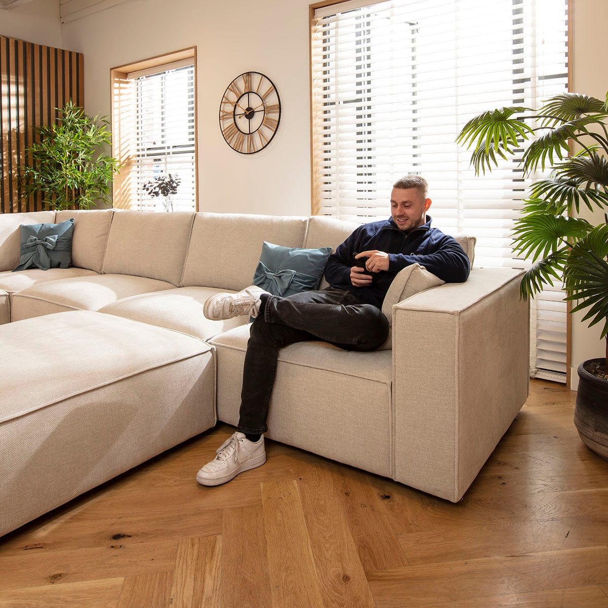 Rupert Small 3 Seater Sofa Natural 309x98cm 1