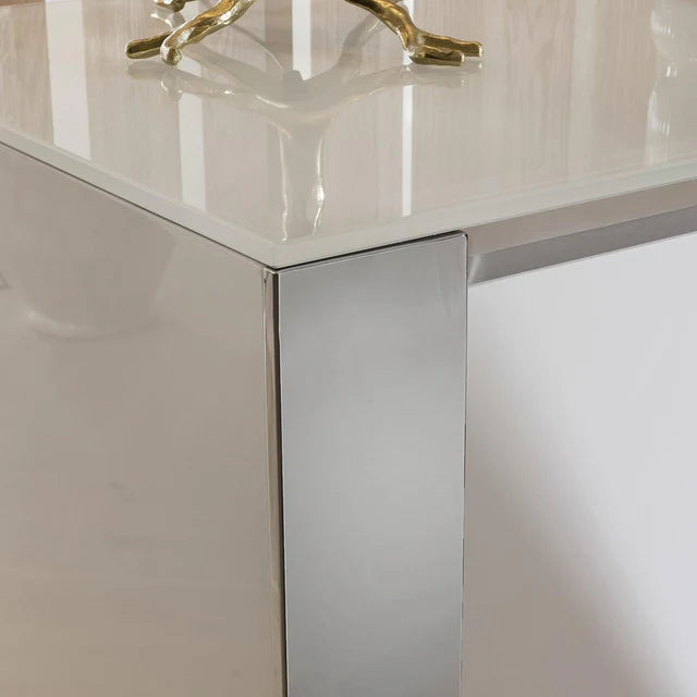 Sophie 3 Door Sideboard Cabinet 160cm White Sheffield Discount Furniture