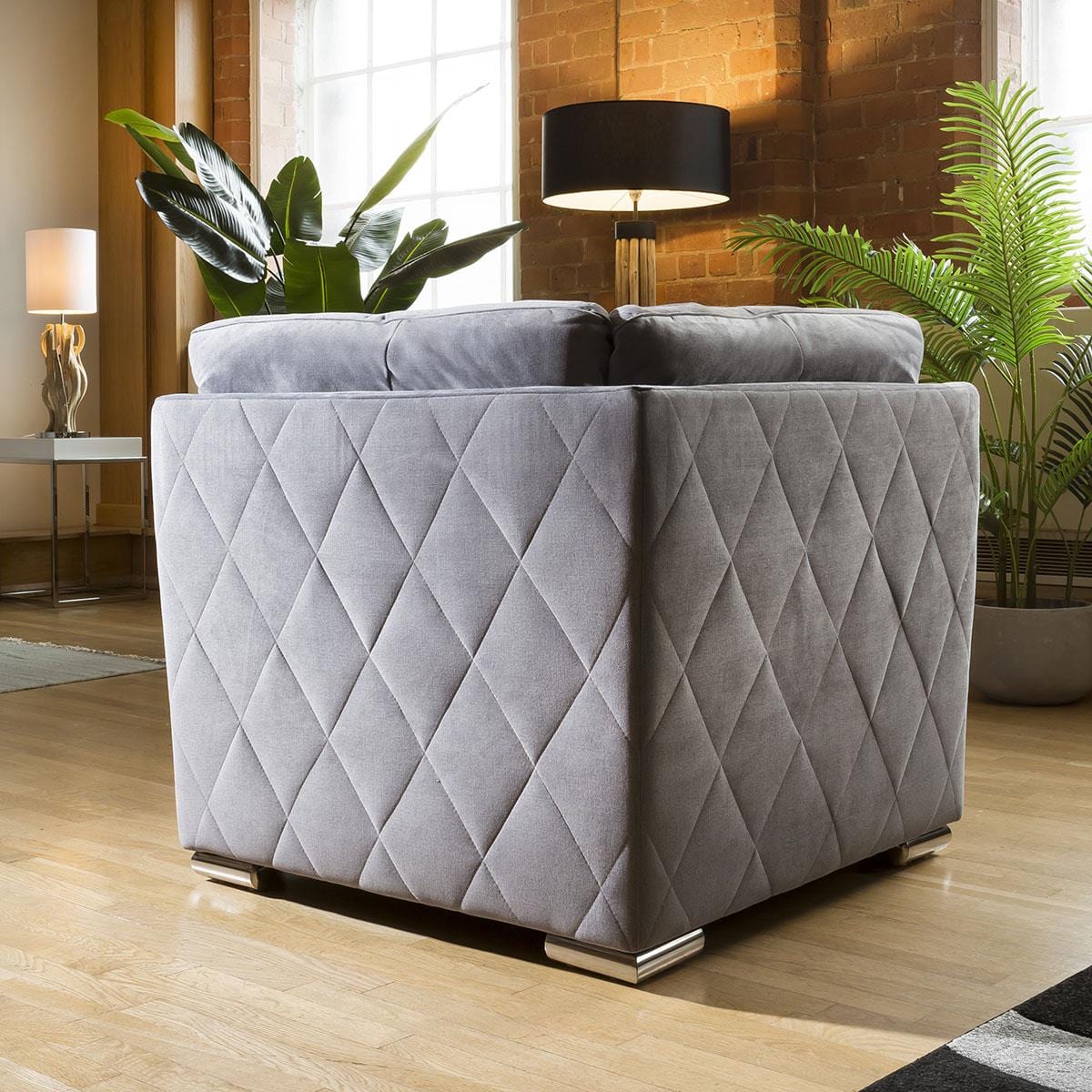 Super Comfy Charlotte Corner Sofa Medium Grey 4 Seater Open End 2L Living Room / Sofas / In Stock Sofas Sheffield Discount Furniture