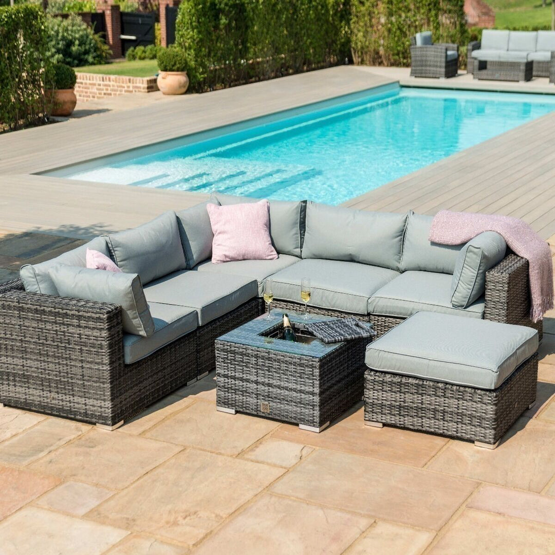 London corner dining set rattan