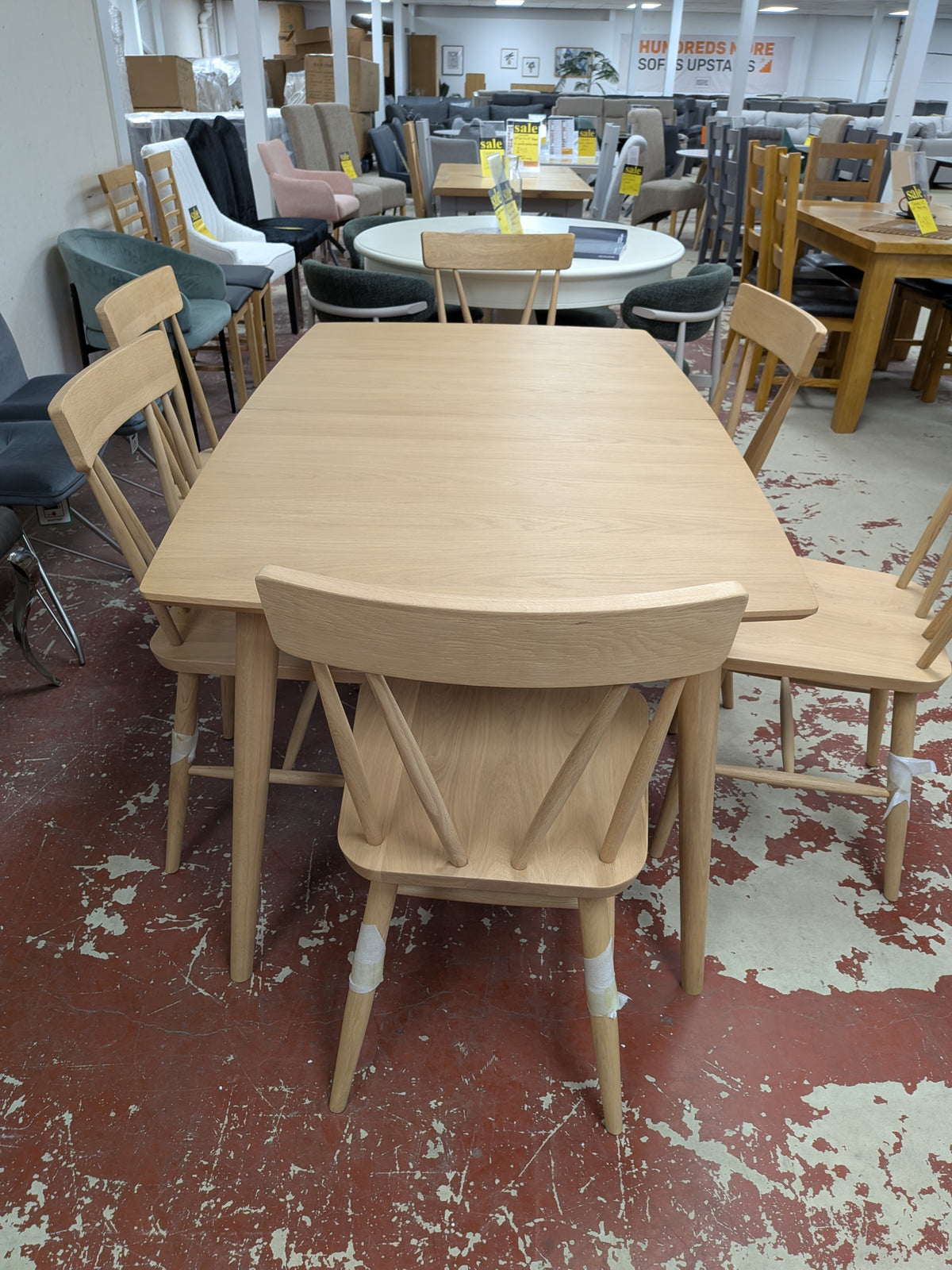 Azora dining table and 6 chairs Sheffield Discount Furniture