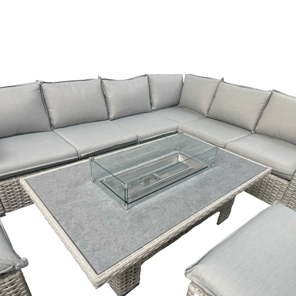 BD07 Light Grey Fireplace Set