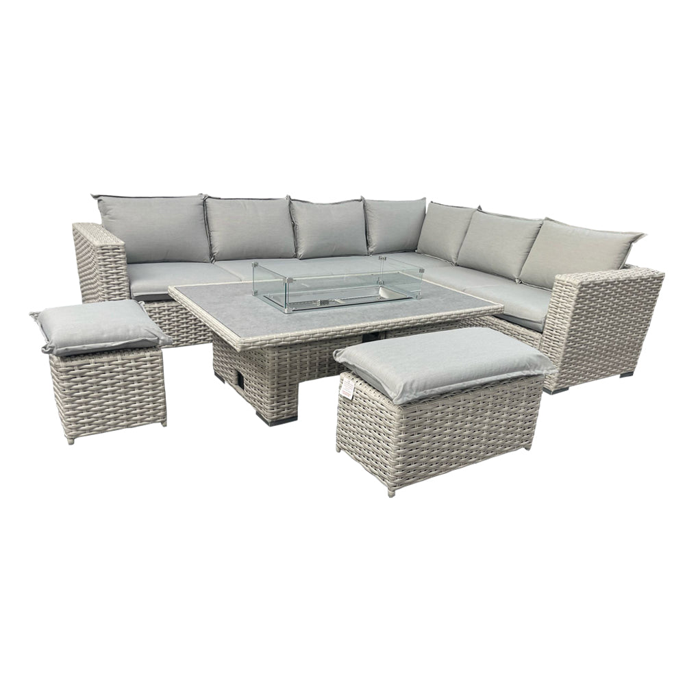 BD07 Light Grey Fireplace Set