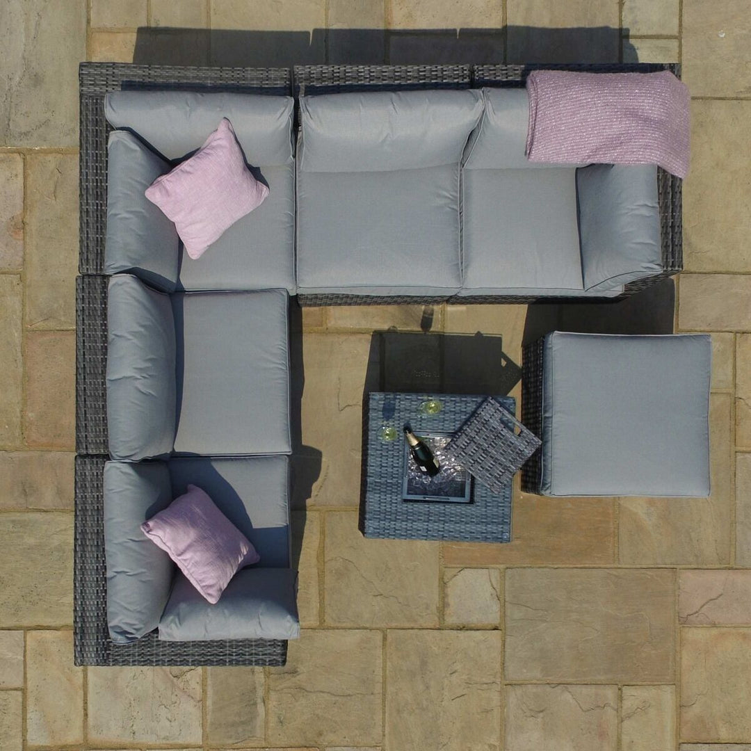 London corner dining set rattan