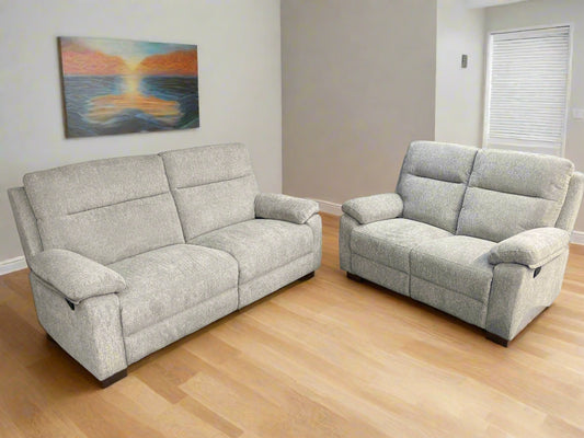 Keswick Recliner Sofa Set Grey High Back Sheffield Discount Furniture