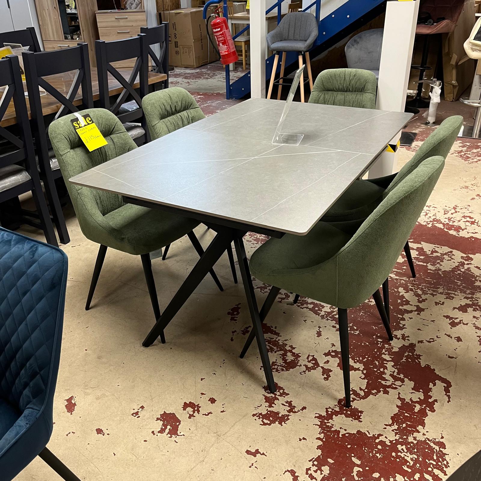 Timor Grey Ceramic Table 1.4 - 1.8M Extending Sheffield Discount Furniture