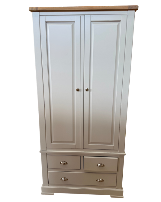 Olive 2-Door 3-Drawer Double Wardrobe