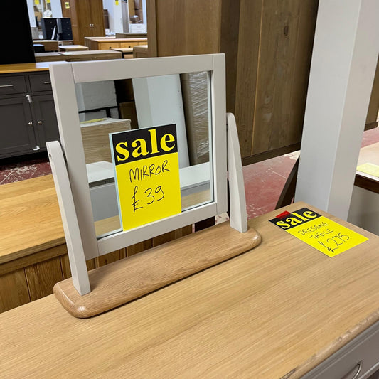 Freestanding Dressing Table Mirror With Cream Frame Sheffield Discount Furniture