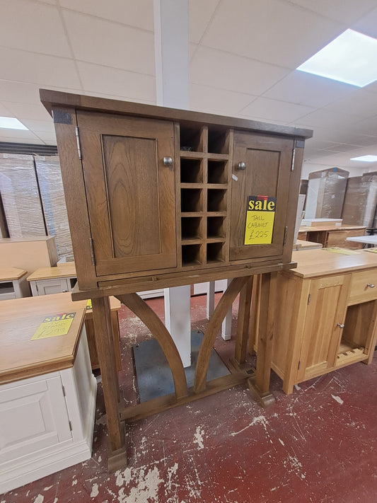 Tall wine drinks unit, dark mahogany Dining Room / Sideboards and Cabinets Sheffield Discount Furniture