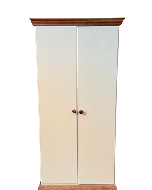 Cream Pine 2-Door Wardrobe