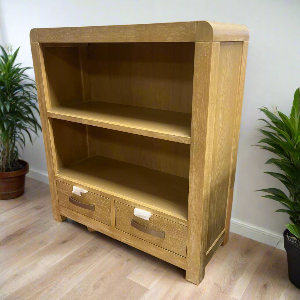 Tennessee Bookcase With Shelves & 2 Drawers Sheffield Discount Furniture