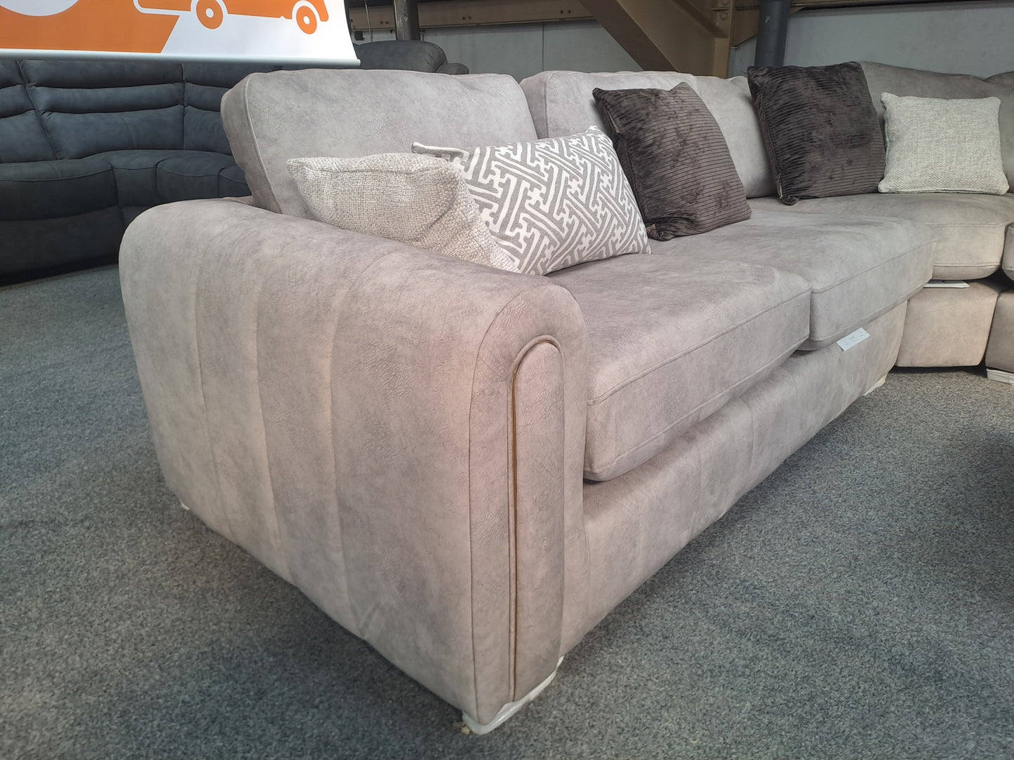 Glam Fabric Sofa (Multiple size/colour options available)