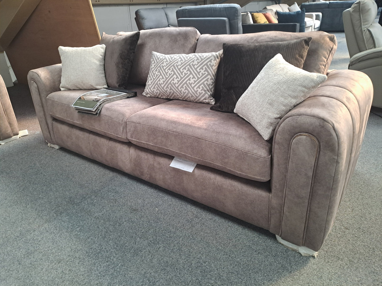 Glam Fabric Sofa (Multiple size/colour options available)