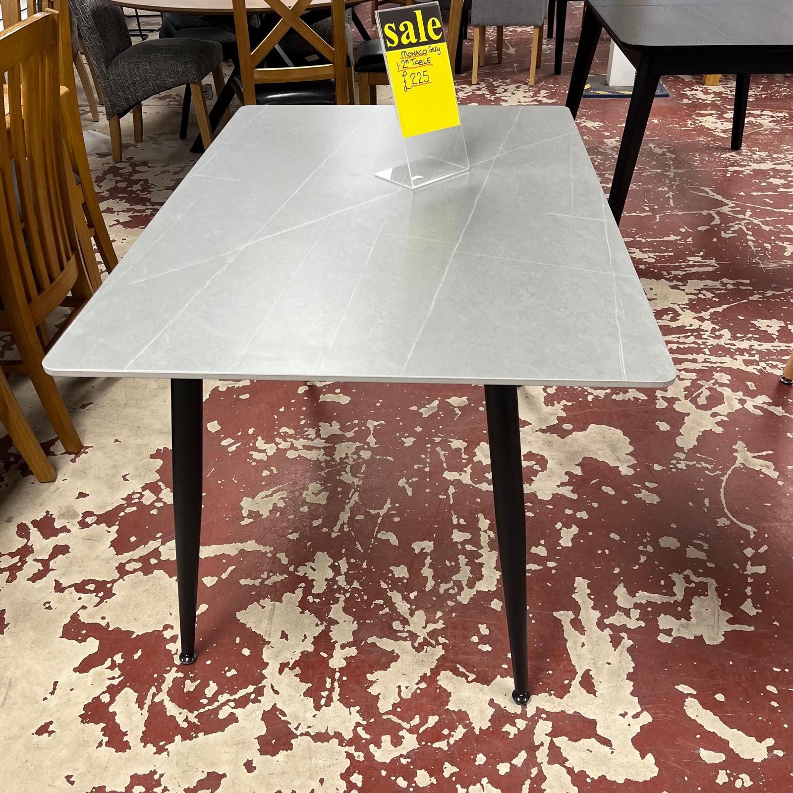 Monaco Grey Dining Table Sheffield Discount Furniture