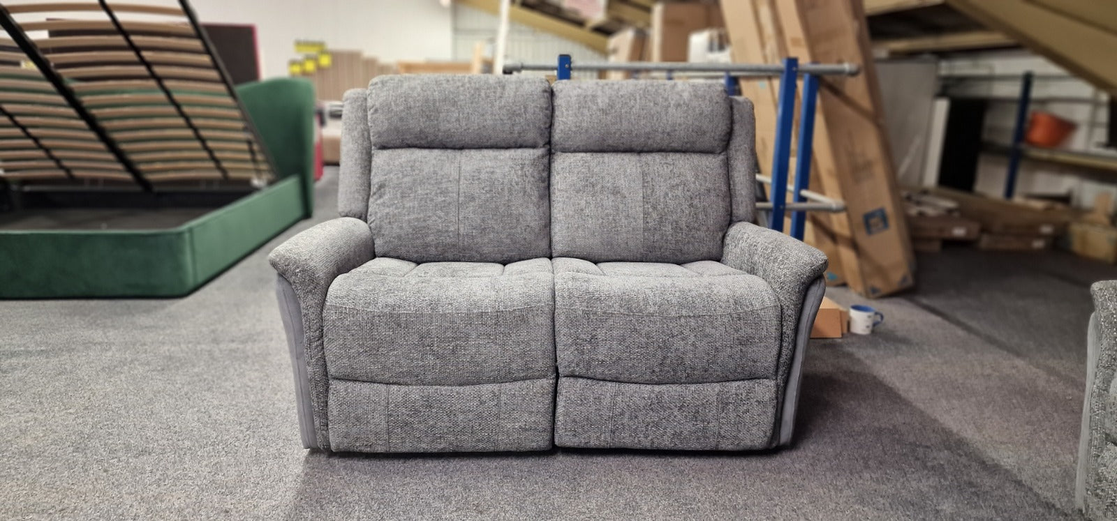 Trayton 3 & 2 Seater Power Recliner Sofa Set Grey Sheffield Discount Furniture