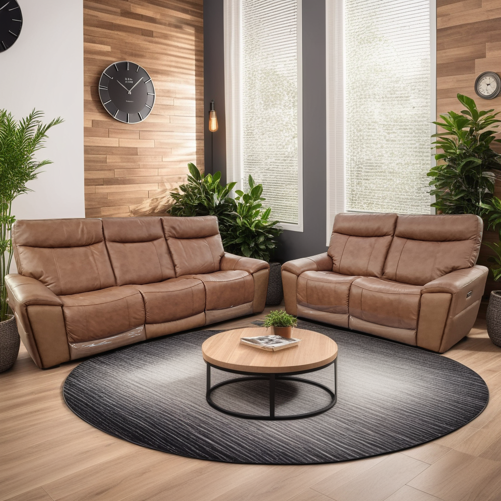 Danetti Leather Power Recliner Sofa Set Sheffield Discount Furniture