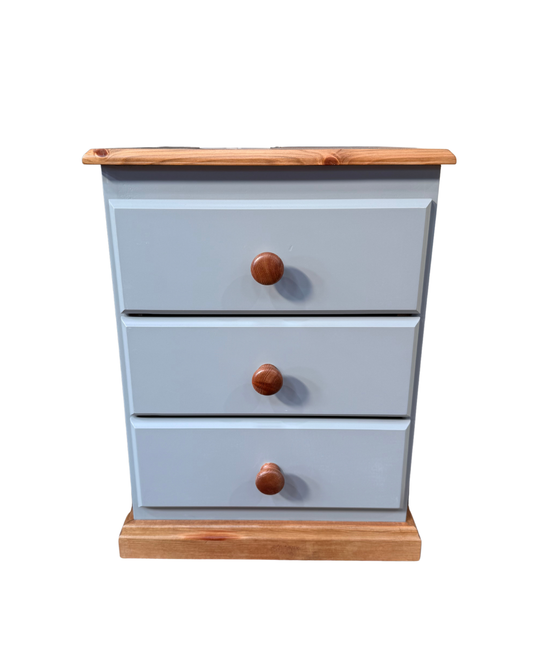 Grey Pine Bedside Table