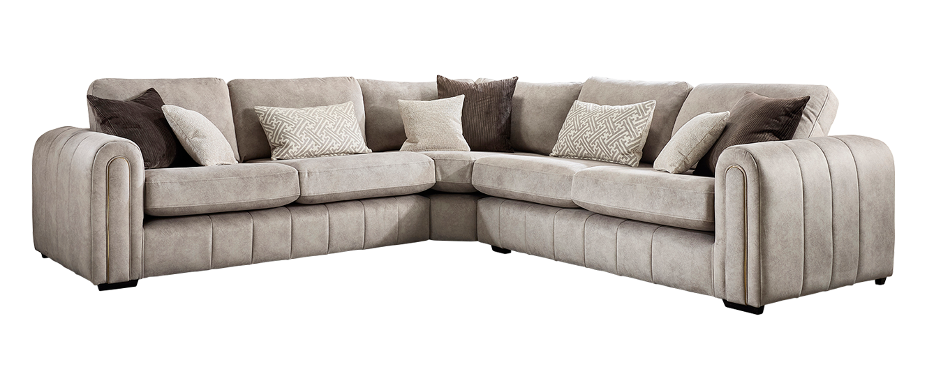 Glam Fabric Sofa (Multiple size/colour options available)