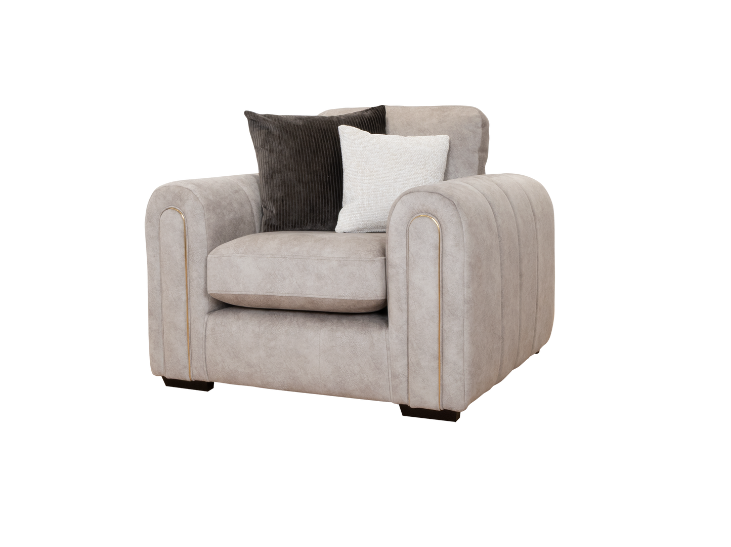 Glam Fabric Sofa (Multiple size/colour options available)