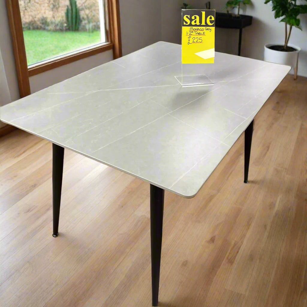 Monaco Grey Dining Table Sheffield Discount Furniture