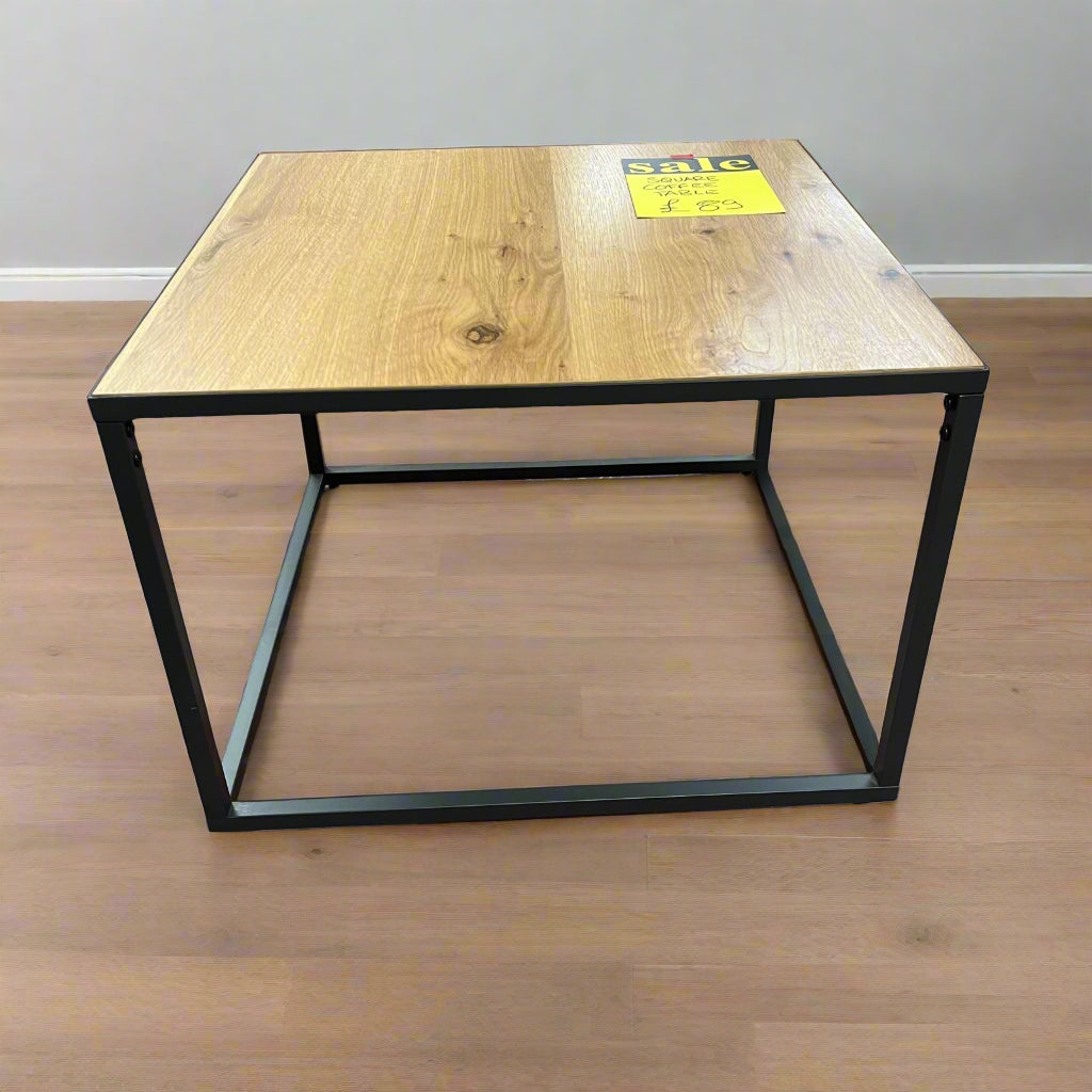 Square Black Frame Coffee Table Sheffield Discount Furniture