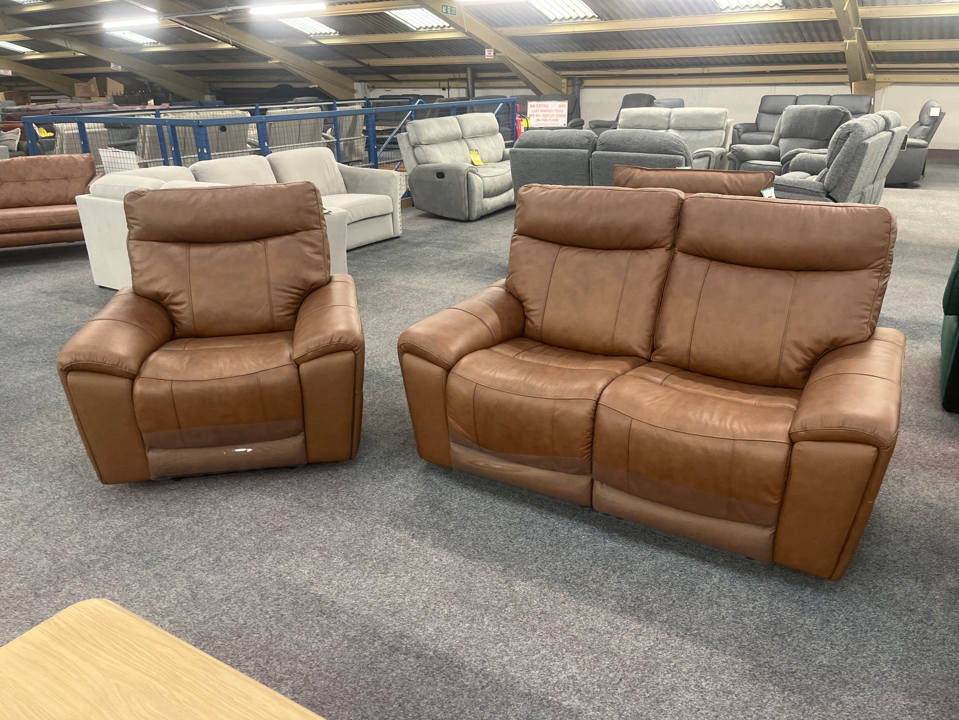 Danetti Leather Power Recliner Sofa Set Sheffield Discount Furniture