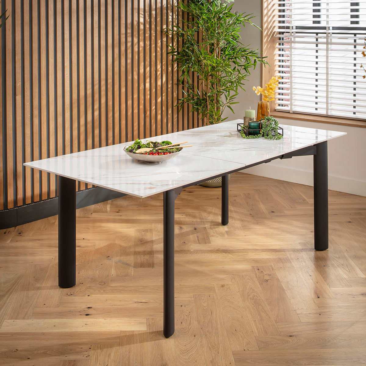 Cain 6 - 8 Seat Ceramic Extending Dining Table 160-200cm White dining table Such Comfort