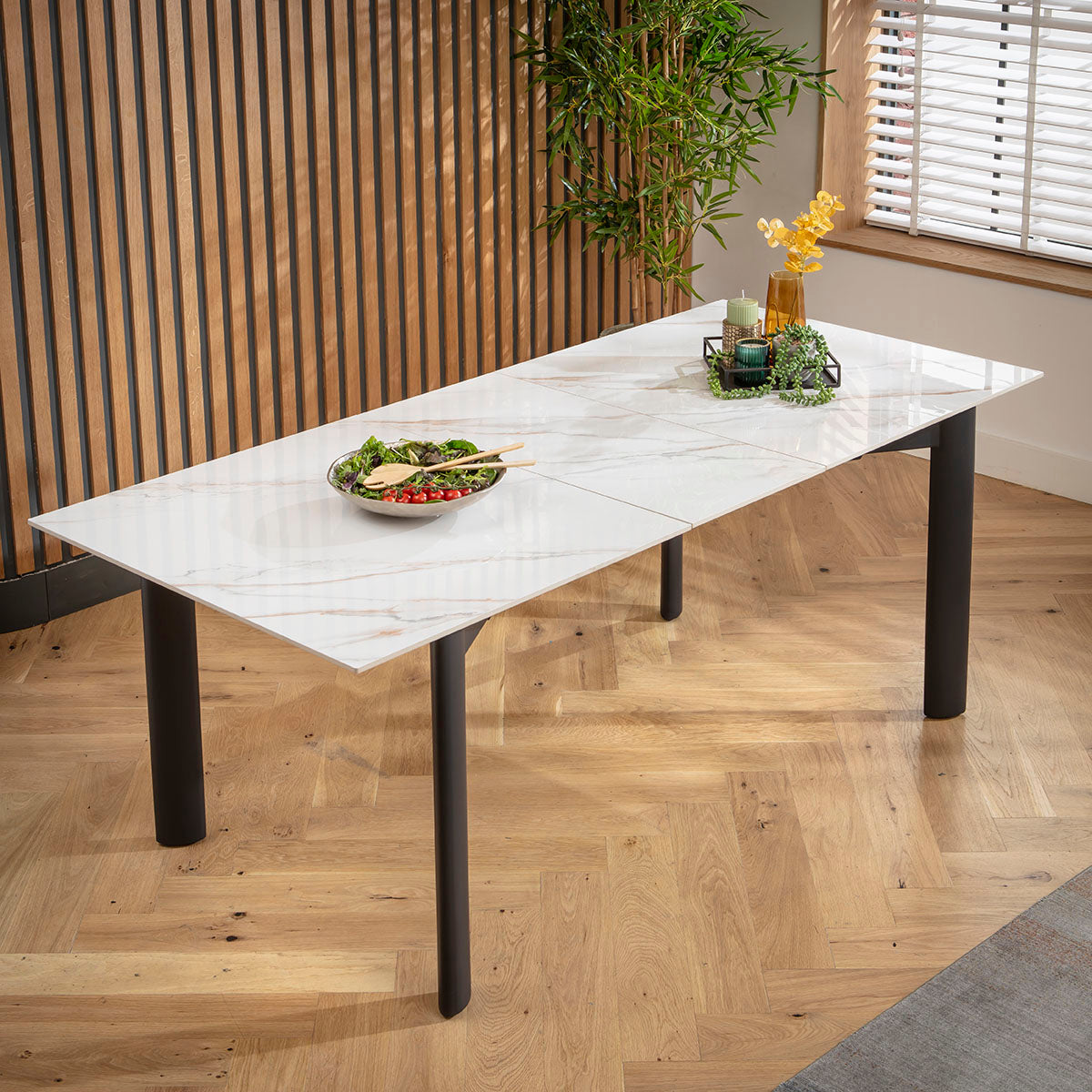 Cain 6 - 8 Seat Ceramic Extending Dining Table 160-200cm White dining table Such Comfort