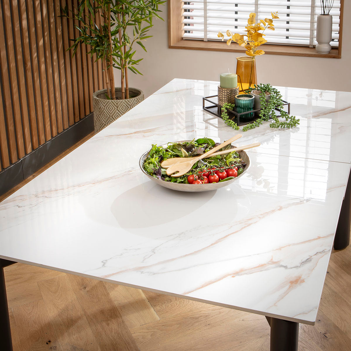 Cain 6 - 8 Seat Ceramic Extending Dining Table 160-200cm White dining table Such Comfort