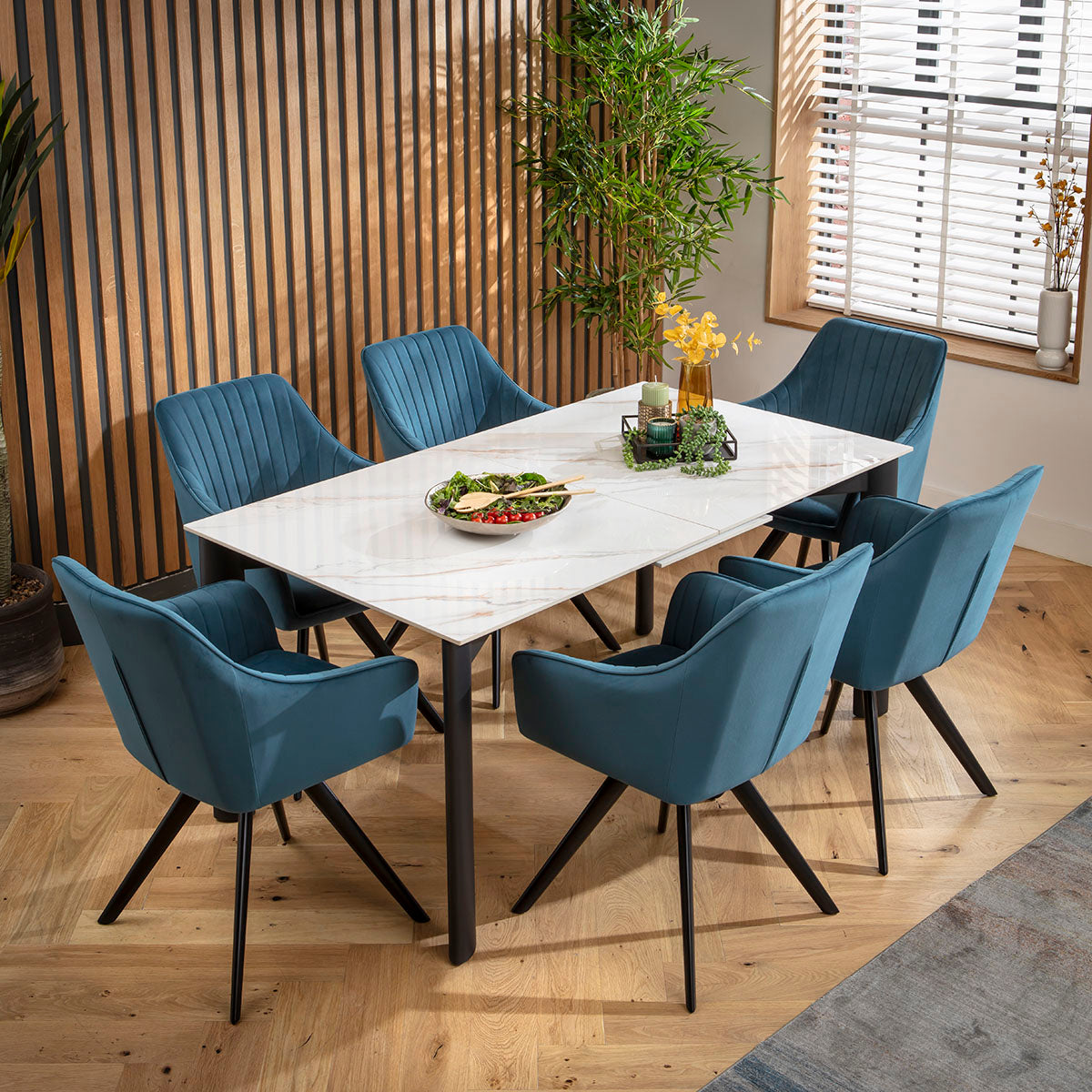 Cain 6 - 8 Seat Ceramic Extending Dining Table 160-200cm White dining table Such Comfort