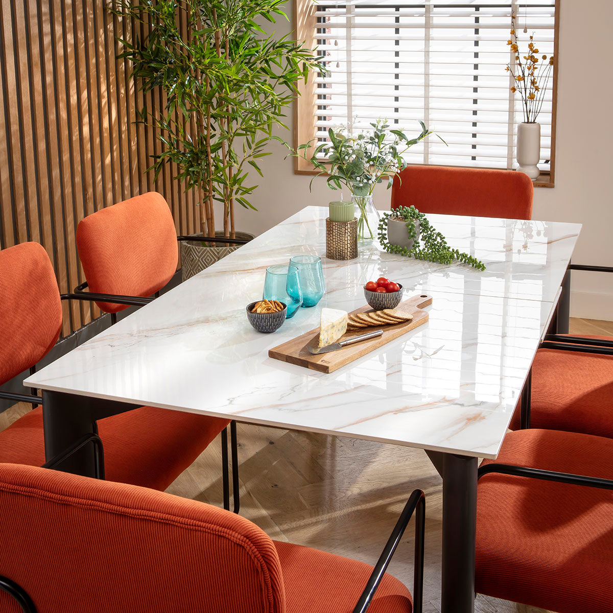Cain 6 - 8 Seat Ceramic Extending Dining Table 160-200cm White dining table Such Comfort