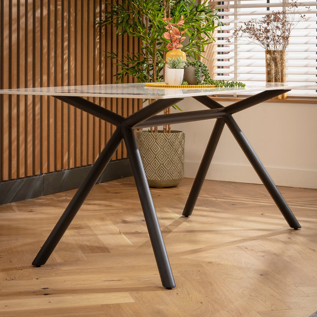 Caleb 6 Seater Ceramic Dining Table 180x85cm White dining table Such Comfort
